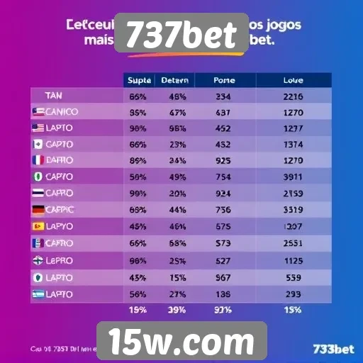 Estatísticas de jogos populares no 737bet
